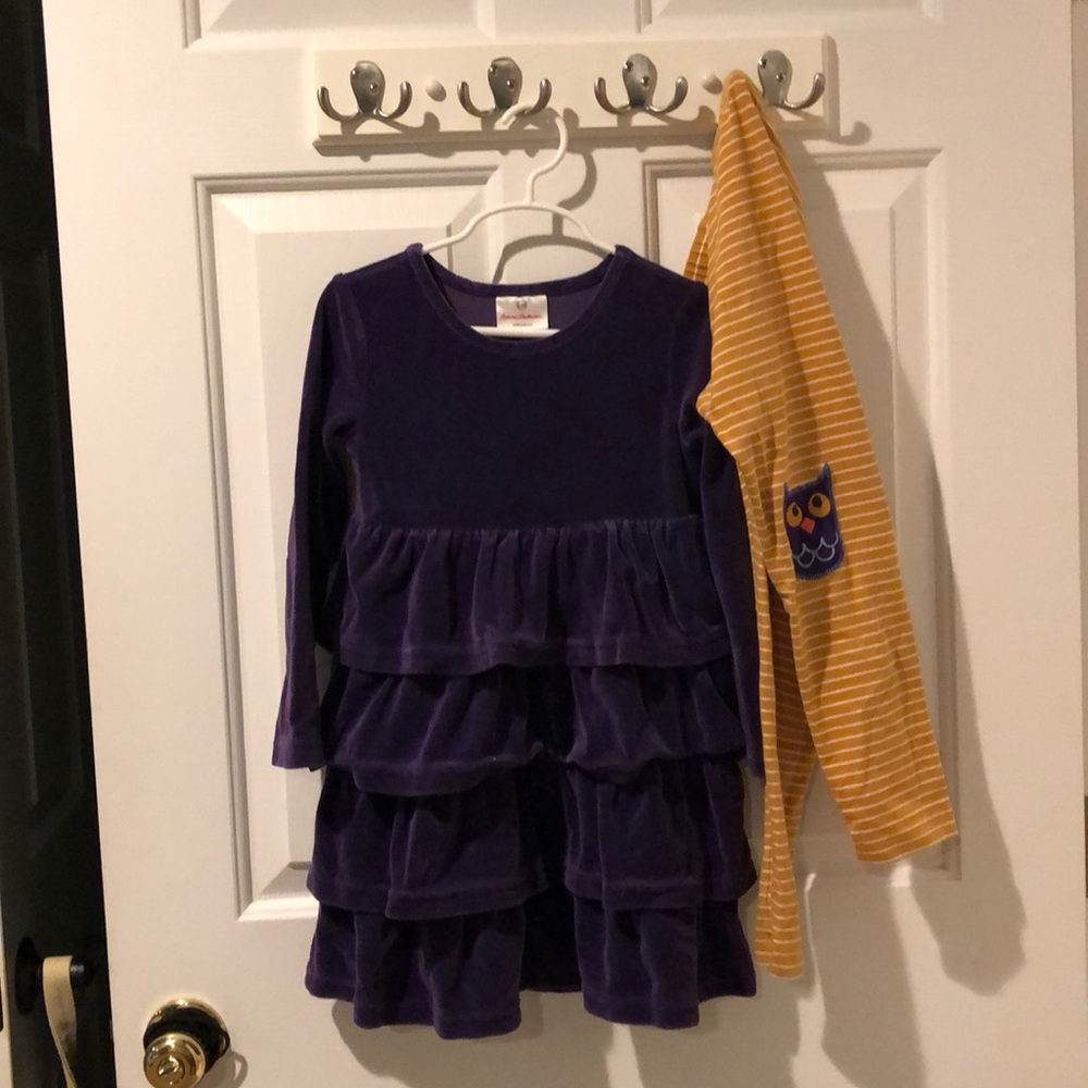 Hanna Anderson purple velour dress